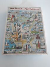 American Lighthouses - 1000 Piece Jigsaw Puzzle - White Mountain 1997 New Sealed