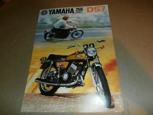Original 1972 Yamaha 250 Street DS7 Motorcycle Sales Brochure - Picture 1 of 3