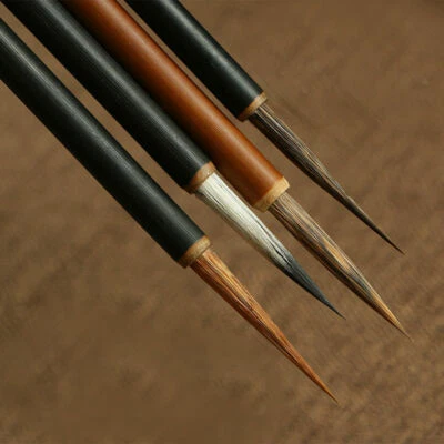 A Set 4 Pcs Chinese Calligraphy Painting  Sumi-e Gongbi  Any Lines Detail Brush - Image 1 of 4