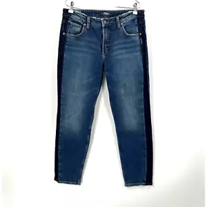 Jeans argento serie stile vintage slim cropped jeans scuro lavaggio medio donna 28 - Foto 1 di 9