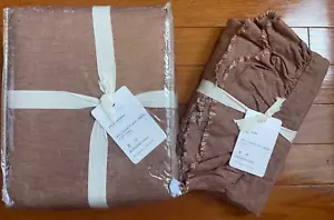 NEW Pottery Barn Belgian Flax Linen Duvet Cover Full/Queen Duvet Cover+Two Shams - Picture 1 of 11