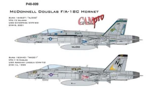 OOP, CAM PRO ABZIEHBILD, P48-009, MASSSTAB 1/48, F/A-18C HORNET, VFA-15, VFA-115 - Bild 1 von 4
