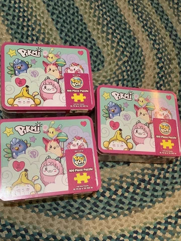 Set Of 3~Pikmi Pops Lunch Box With Puzzle NEW and Sealed ~ Awesome~ Cover