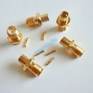 10x SMA female jack solder RG402 0.141" Semi-rigid cable RF Coax Connector - Picture 1 of 4