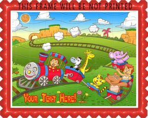 Süße Tiere Schleppe - Essbarer Cake Topper oder Cupcake Topper - Bild 1 von 11