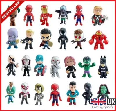 26 peças mini figuras de ação modelo super-herói Marvel Avengers brinquedo conjunto de topo de bolo Reino Unido - Imagem 1 de 2