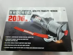 *NUEVO* Badland 2.000 lb. Cabrestante con cuerda sintética chapada en zinc y control remoto - Imagen 1 de 4