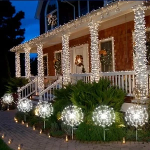1-4Pack Solar Path Lights Firework Outdoor Garden Decor Fairy Lamp Xmas 150 LED - Picture 1 of 11
