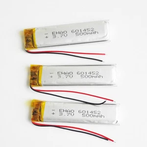 3 pz batteria ricaricabile Lipo 3,7 V 500 mAh per fotocamera GPS MP3 Bluetooth 601452 - Foto 1 di 3