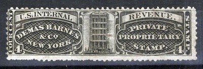US Revenue Medicine Stamps RS26a FVF sound, Demas Barnes & Co. ZAYIX 0924MAR149 - Image 1 of 3