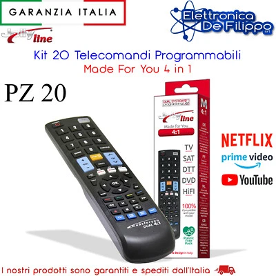 Kit 20 Telecomandi Programmabili Made For You 4 in 1 - Immagine 1 di 2