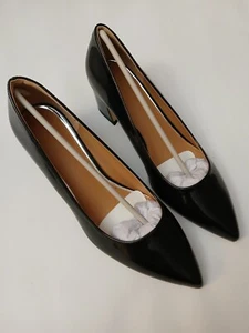 Trish Lucia 2.5" Block Heels Womens Sz 10 Black Patent Leather Slip On New In... - Picture 1 of 7