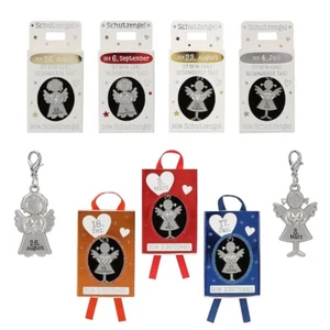 Schutzengel Anhänger Charm Geschenk 365 Tage mit Datum für Glückstag Juli - Dez. - Picture 1 of 4