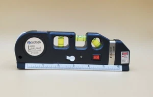 Multipurpose Laser Level Laser Line 8 feet Measure Tape Ruler Adjusted  - Picture 1 of 4
