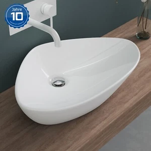 Waschbecken keramik Aufsatzwaschbecken Badezimmer Waschtisch mit NANO-Schutz NEU - Bild 1 von 9
