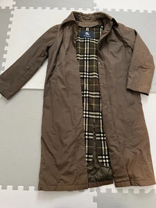 Burberry London Coat Size 7 Brown Check Lining Removable Wool Liner Japan - Picture 1 of 5