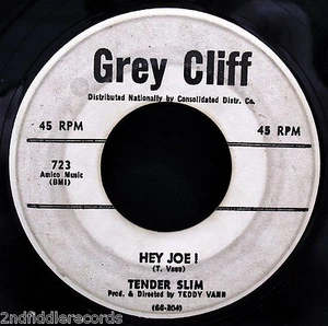 TENDER SLIM-Teenage Hayride+Hey Joe! Rarer Rock Instrumental Teen 45 -GREY CLIFF - Foto 1 di 2