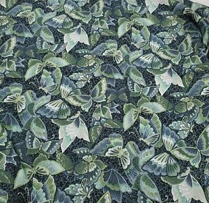 Kona Bay Green Butterfly Fabric  1/2 Yard 2013 Cotton 