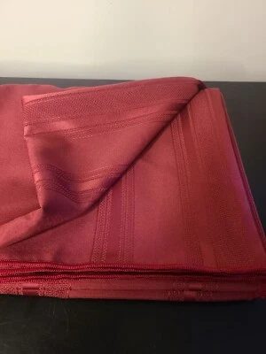 Deep Red Tablecloth With Design - Image 1 of 4