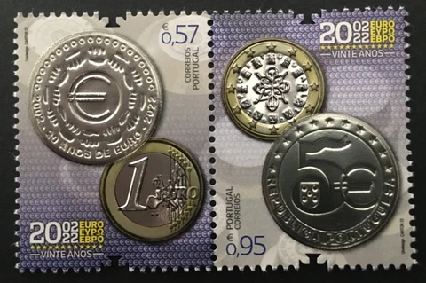 Portugal 2022 - 20 Years of Euro set MNH Cover