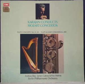 HMV ASD 2993 ED 1 UK 1972 MOZART FLUTE & HARP CONCERTOS BLAU,  GALWAY KARAJAN LP - Picture 1 of 3