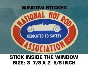 NHRA NATIONAL HOT ROD ASSOCIATION WINDOW DECAL STICKER VINTAGE LOOK-DRAG RACING - Picture 1 of 3