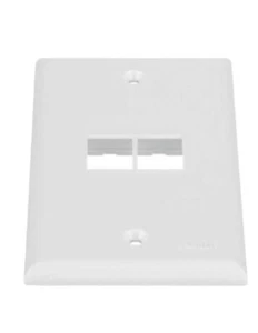 PANDUIT NetKey Vertical Faceplate, 1-Gang, 2-Port, White MFR #: NK2FNWH (10 ct) - Picture 1 of 3