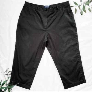 Burberry Golf Black Capris Cropped Pants Trousers Nova Check Belt Loop - Picture 1 of 5