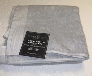 Hotel Style 100% Egyptian Cotton Bath Towel, 56"L x 30"W, Color Silver - Picture 1 of 6