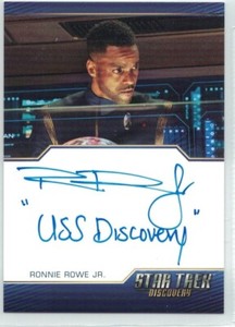 Star Trek Discovery S3 auto card Inscription Ronnie Rowe USS Discovery