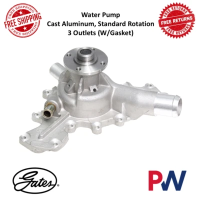 Bomba de agua Gates rotación estándar aluminio para Ford, Mazda, Mercury, Land Rover Foto 1 de 4