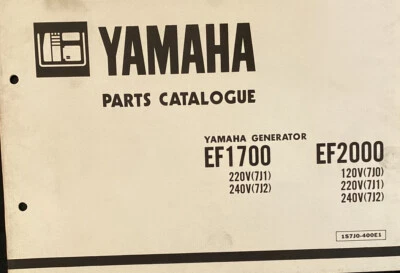 Yamaha genuine-parts book  EF1700 EF2000 GENERATOR   1986 - Image 1 of 2