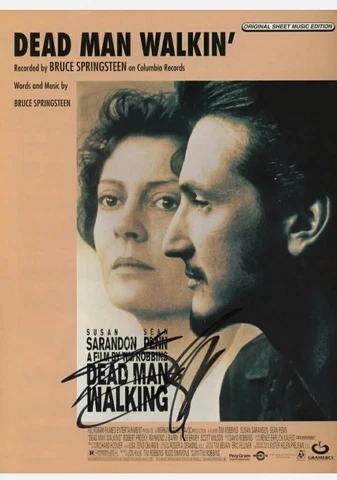 BRUCE SPRINGSTEEN Signed JSA LOA Autograph Auto "Dead Man Walking" Sheet Music Cover