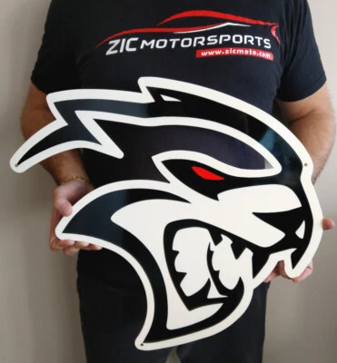 ZIC MOTORSPORTS Dodge Hellcat Red Eye Logo Steel Sign