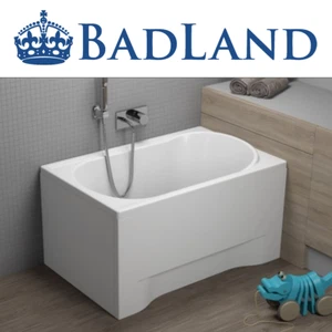 MINI Badewanne Rechteck 100x65 110x70 Schürze Ablaufgarnitur Füße GRATIS ! ! !! - Bild 1 von 6