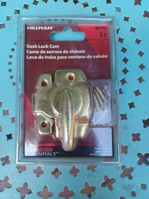 HILLMAN Sash Lock Cam (Qty. 10)          Brass Finish 851773 Hardware Essentials - Image 1 of 3