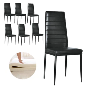 Set of 4,6 Dining Chairs, with PU Cushion Waterproof Surface for Home Restaurant - Picture 1 of 22