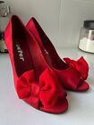 Pre-loved SCOOTER Russian Red Open Toe High Heel Pumps Size 7