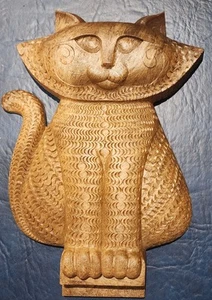 Vintage 1970/80s SYROCO Cat hand towel holder Without The Towel Ring. Read Desc. - Picture 1 of 4