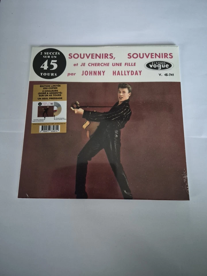  Johnny Hallyday disque vinyle 45 tours Édition Limitée  - Photo 1/3