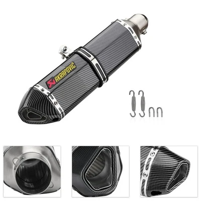 470mm Slip On Exhaust Muffler Pipe DB Killer For 38-51mm Universal Motorcycle Foto 1 de 4
