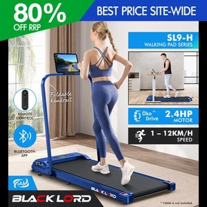 BLACK LORD Treadmill Electric Walking Pad Home Office Gym Fitness Foldable - Picture 1 of 12