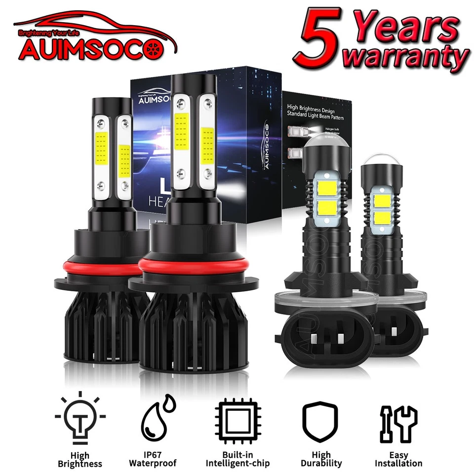 Faros LED 80000LM blanco frío para Dodge Stratus 2001-2005 cupé 2 puertas Foto 1 de 4