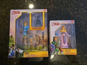 Zelda Jakks Breath Of The Wild Link & Ocarina Princess Zelda - Picture 1 of 2