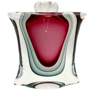 Decanter in vetro firmato Luigi Onesto Murano Sommerso con tappo vetro soffiato a mano - Foto 1 di 15