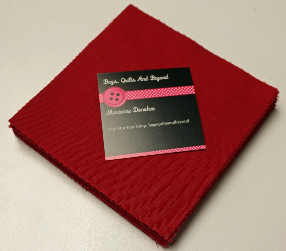 Layer Cake Burgundy Solid  10 x 10"   MDG 40 pack - Image 1 of 1