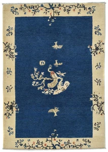 Moderner umrandeter Orientteppich 4X6 ft Handgeknüpft Kazak Oushak Carpet Pakistan - Bild 1 von 12