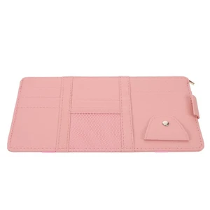 Car Visor Organizer with Zip Pockets Sunglasses Holder and Registration - Picture 1 of 20
