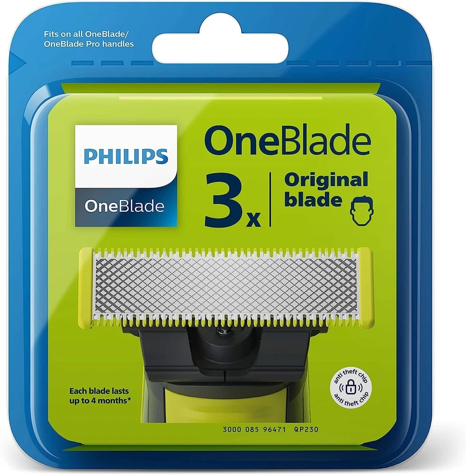 3er-Pack Original Philips OneBlade Ersatzklingen OneBlade & Pro Modelle QP250/50 - Bild 1 von 4