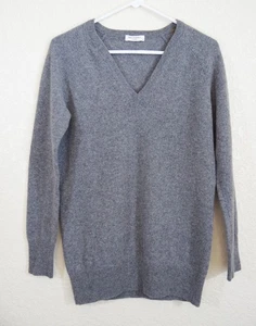 EQUIPMENT FEMME 100% Kaschmir grauer Pullover mit V-Ausschnitt Größe S - Bild 1 von 6